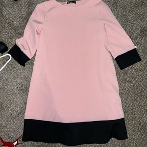 Pink and black dress